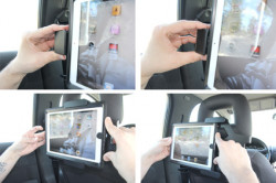 Support voiture  Brodit Apple iPad 2  sécurisé - Support passif avec rotule. Avec verrouillage renforcé Pour  étui Otterbox Defender (non livré). Réf 541366