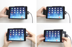Support voiture  Brodit Apple iPad Mini 3  sécurisé - Support actif avec un câble USB. Chargeur approuvé par Apple. Avec rotule. Avec verrouillage renforcé Réf 546584