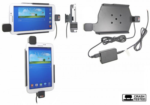 Support voiture  Brodit Samsung Galaxy Tab 3 7.0 SM-T2100  sécurisé - Pour une installation fixe. Avec rotule. Avec verrouillage renforcé Réf 547543
