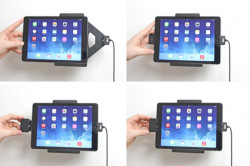 Support voiture  Brodit Apple iPad Air  sécurisé - Support actif pour une installation fixe. Avec rotule. Avec verrouillage renforcé Réf 547577