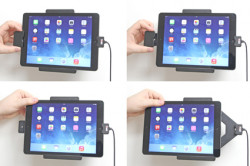 Support voiture  Brodit Apple iPad Air  sécurisé - Support actif pour une installation fixe. Avec rotule. Avec verrouillage renforcé Réf 547577