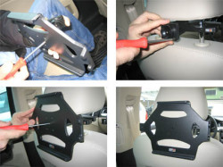 Support voiture  Brodit Apple iPad 2  sécurisé - Support passif avec rotule. Avec verrouillage renforcé Réf 541244