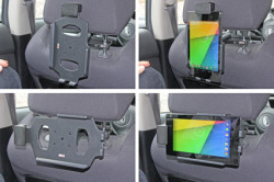 Support voiture  Brodit Asus Google Nexus 7 (2013)  sécurisé - Support passif avec rotule. Avec verrouillage renforcé Réf 541560