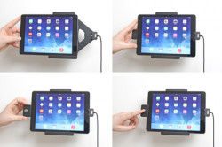 Support voiture  Brodit Apple iPad Air  antivol - Support actif avec cig-plug et le câble USB. Avec rotule. 2 clefs. Réf 535577
