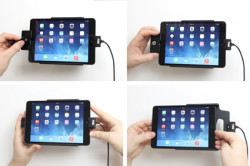 Support voiture  Brodit Apple iPad Mini 3  antivol - Support actif avec un câble USB. Chargeur approuvé par Apple. Avec rotule. 2 clefs. Réf 535584