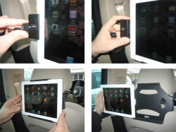 Support voiture  Brodit Apple iPad 2  antivol - Support passif avec rotule. 2 clefs. Réf 539244