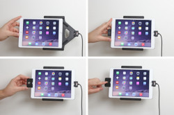 Support voiture Brodit Apple iPad Air 2 antivol - Support actif avec allume-cigare. Avec rotule. Avec serrure, 2 clés. Réf 535684