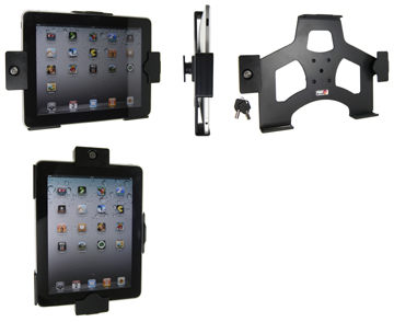 Support voiture  Brodit Apple iPad 1  antivol - Avec un connecteur pour cordons et pivot inclinable. 2 clefs. Bouton de la maison cachée. Réf 538139