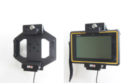 Support voiture  Brodit Getac Z710 (US Version)  antivol - Support actif pour une installation fixe. Avec rotule. Conception mince avec chargeur intégré dans le support. 2 clefs. Convient unité à la fois avec et sans dragonne. Réf 536481
