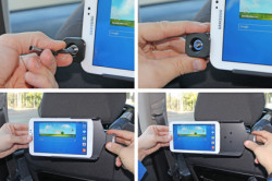 Support voiture  Brodit Samsung Galaxy Tab 3 7.0 SM-T2100  antivol - Support actif pour une installation fixe, avec rotule. 2 clefs. Réf 536543
