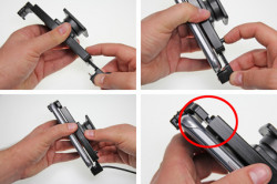 Support voiture Brodit Samsung Galaxy S6/S7 avec chargeur allume cigare - Avec rotule. Convient appareils avec étui Réf 512724