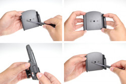 Support réglable. Convient appareils avec et sans étui de dimensions: Larg: 75-89 mm, épaiss.: 12-16 mm. Réf 511484