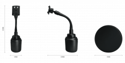 Support flexible PW3R pour porte-gobelet. Réf PWR-FCM