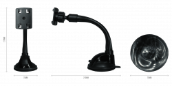 Support flexible à ventouse PW3R. Réf PWR-FSM