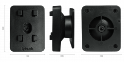 Rotule PW3R à 4 griffes mâle avec inclinaison et rotation. Réf PWR-TS4PM2AMPS